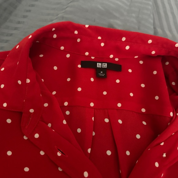 Uniqlo Red Polka Dot Dress with inner - Picture 2 of 7